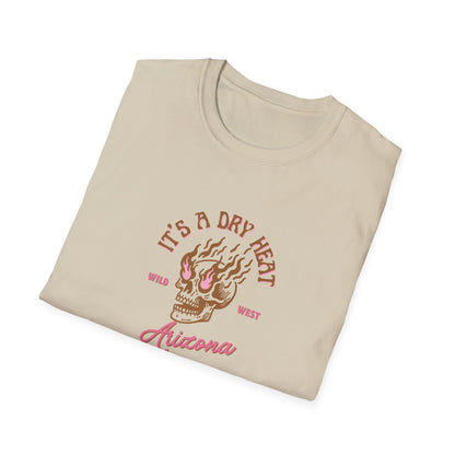 Arizona Skull on Fire T-Shirt - "It's a Dry Heat"