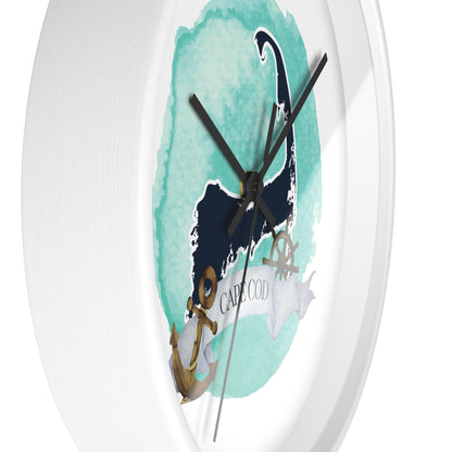 Cape Cod Nautical Wall Clock | Unique Design | Silent Mechanism | 10 x 10 Inch