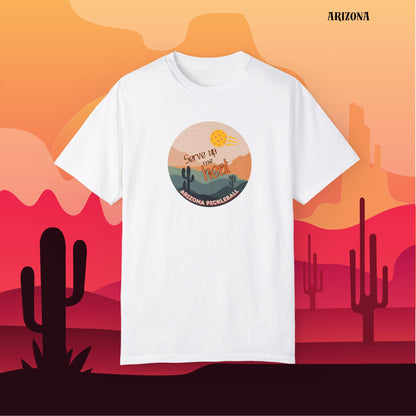 Serve Up the Heat Arizona Pickleball T-Shirt | Comfort Colors 1717 | Soft-Washed Garment-Dyed