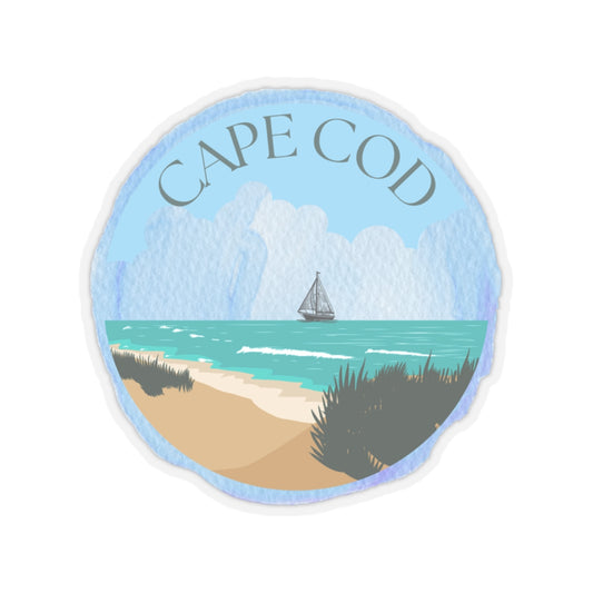 Cape Cod Coastal Vinyl Sticker | Durable Glossy Finish | 4 Sizes Available