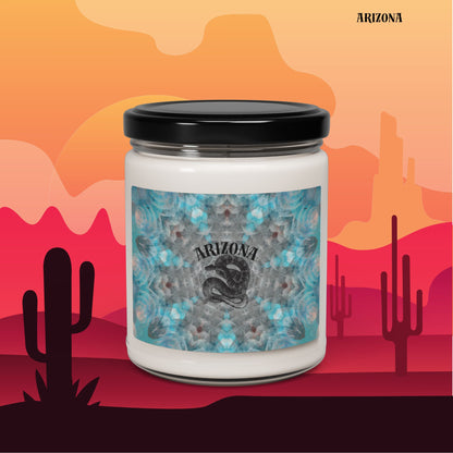 Arizona Scented Candle | 100% Natural Soy Wax | 9oz Glass Jar | Custom Rattlesnake Design