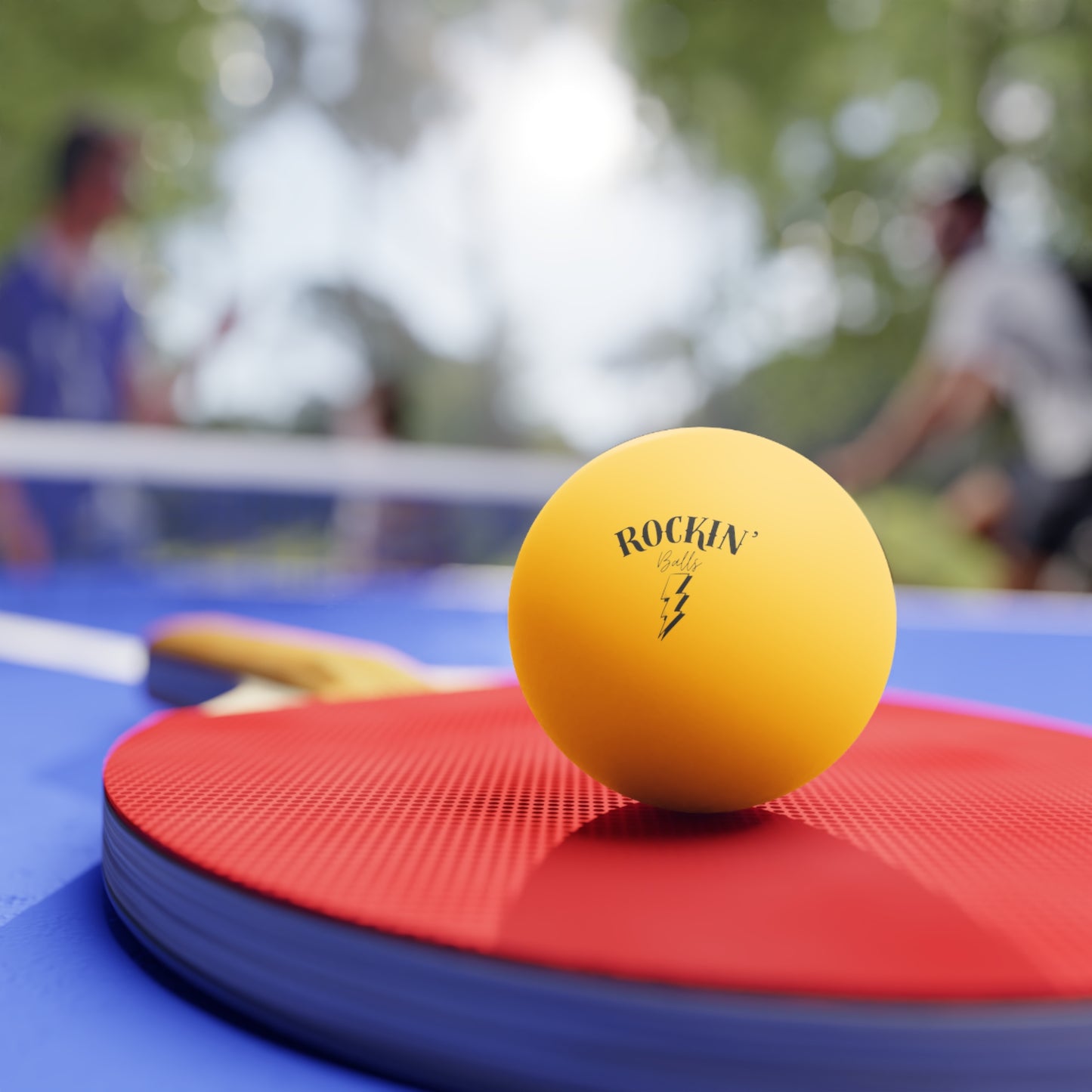 Rockin' Balls Brand Ping Pong Balls - Standard Size 1.57", Available in White and Orange, Set of 6, High-Quality 100% Plastic