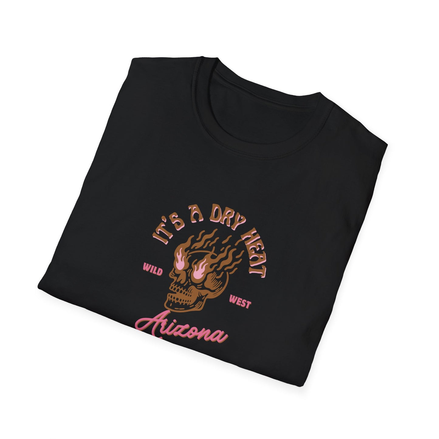 Arizona Skull on Fire T-Shirt - "It's a Dry Heat"