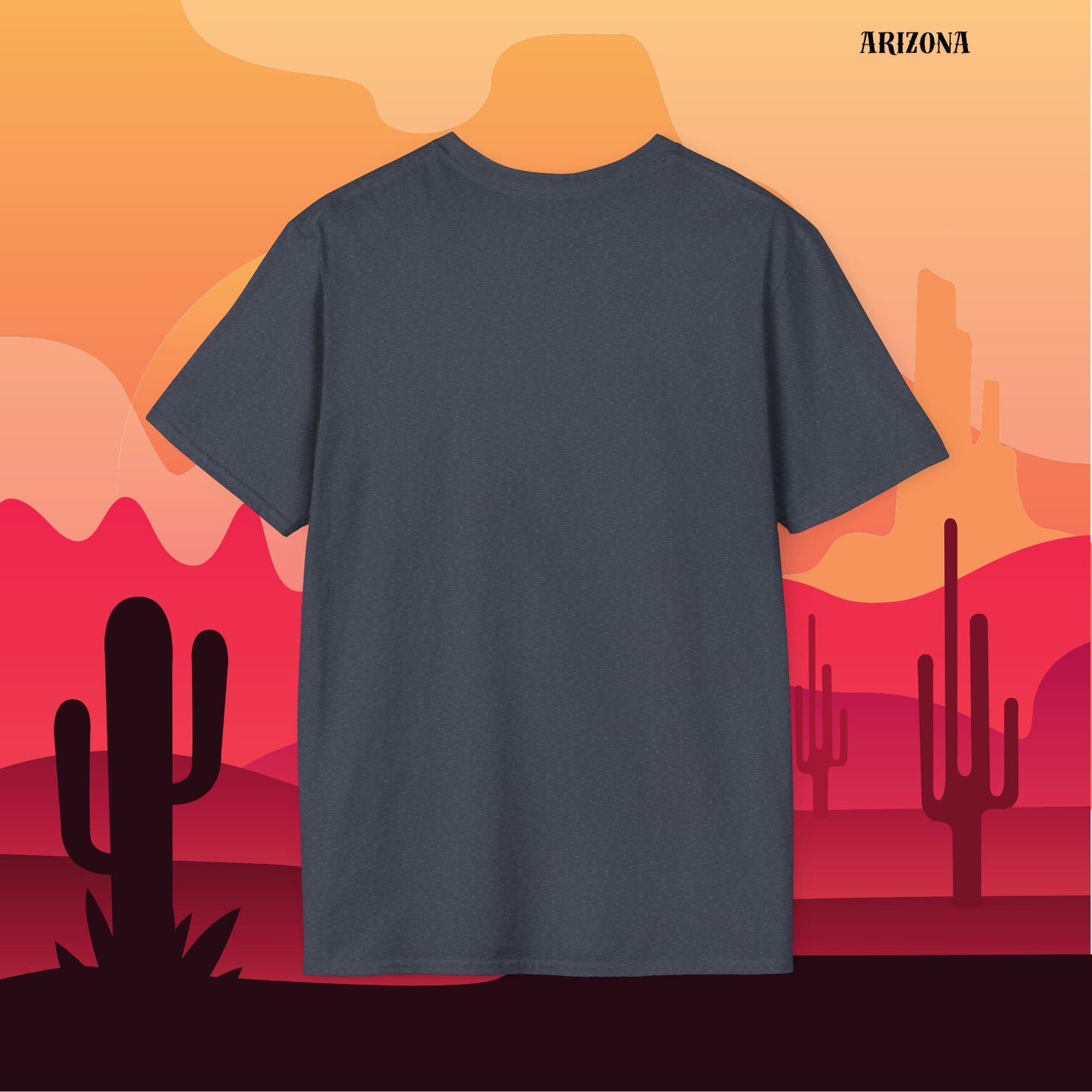 Arizona Desert Sunset T-Shirt | Unisex Soft-Style | 100% Cotton | Vintage Cactus Design