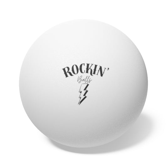 Rockin' Balls Brand Ping Pong Balls - Standard Size 1.57", Available in White and Orange, Set of 6, High-Quality 100% Plastic