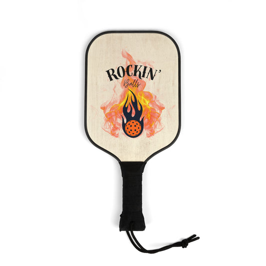 Rockin Balls Pickleball Kit | Custom Design | Includes 2 Paddles and 2 Balls | Easy Carry Bag