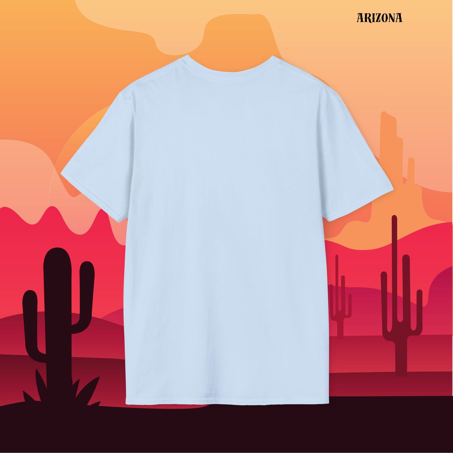 Arizona Desert Sunset T-Shirt | Unisex Soft-Style | 100% Cotton | Vintage Cactus Design