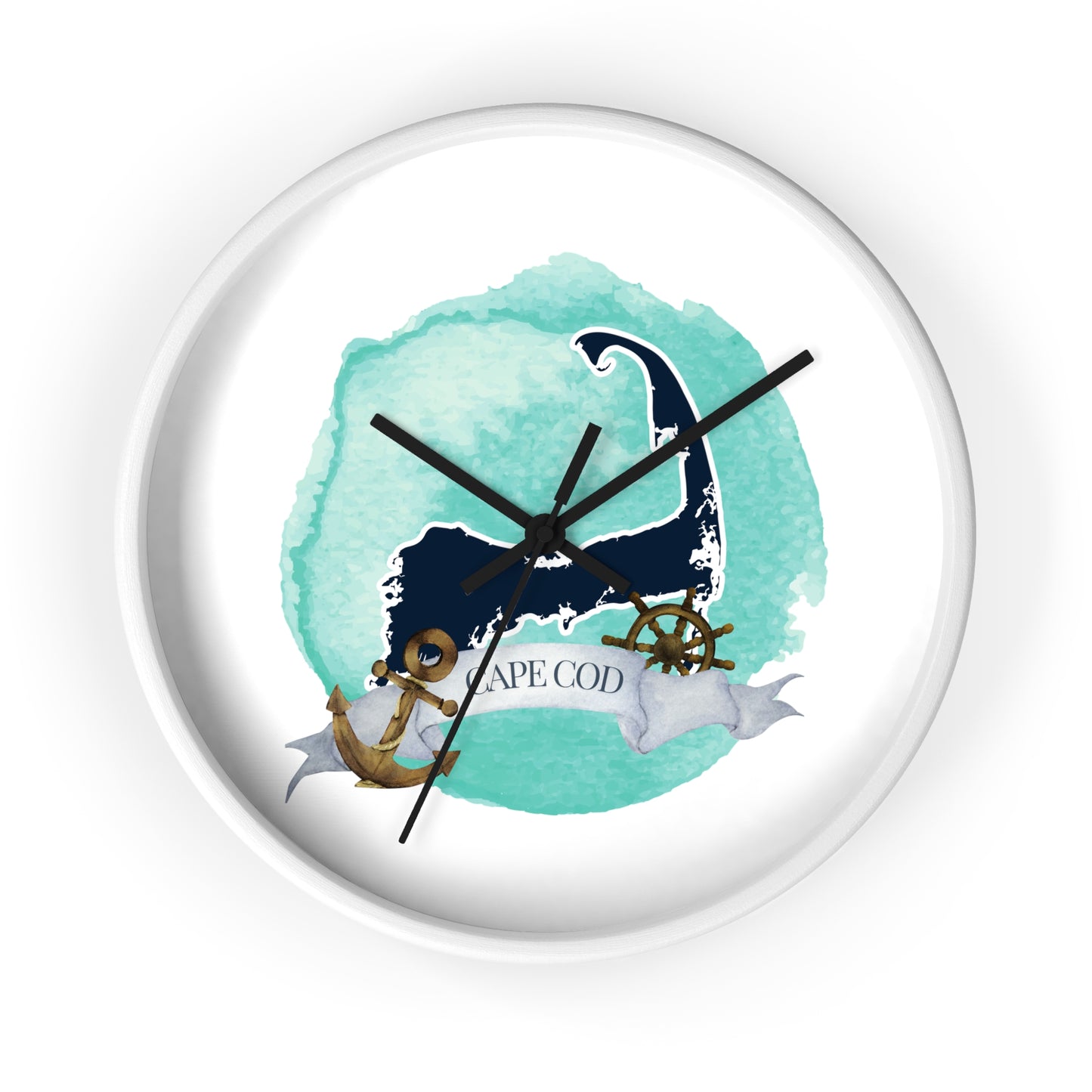 Cape Cod Nautical Wall Clock | Unique Design | Silent Mechanism | 10 x 10 Inch