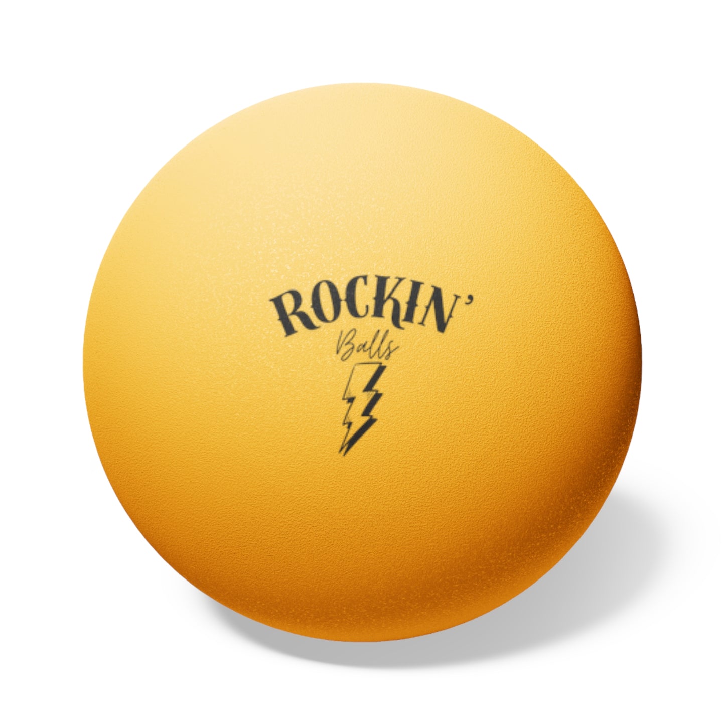 Rockin' Balls Brand Ping Pong Balls - Standard Size 1.57", Available in White and Orange, Set of 6, High-Quality 100% Plastic